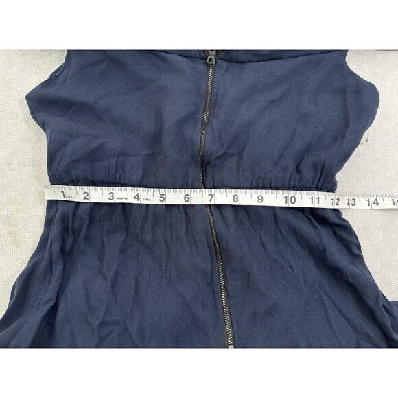 Alice + Olivia Navy Mitsy Lace Trim Maxi Dress Women’s 4 READ - Picture 11 of 12